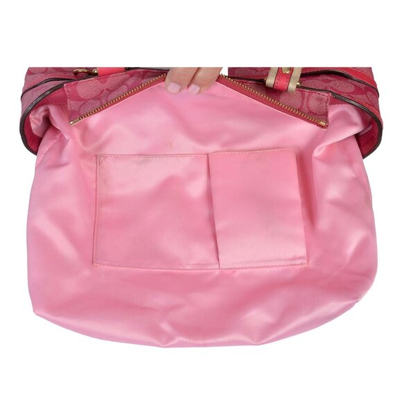 Coach Pink Tote with Signature Monogram - Picture 4 of 12